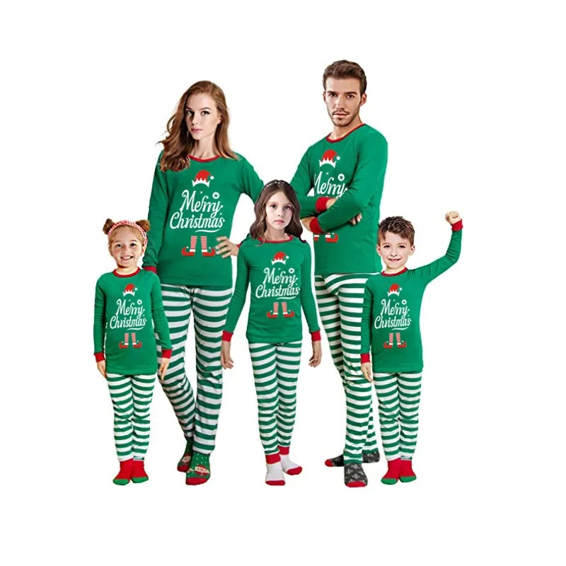 Green Merry Christmas Matching Pyjamas