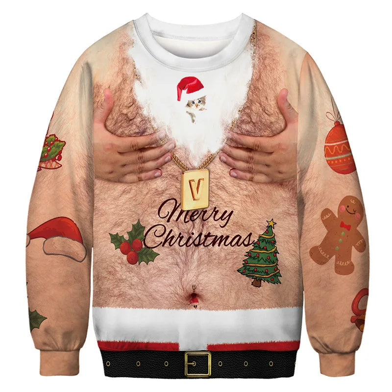 Ugly Hairy Chest Christmas Jumper