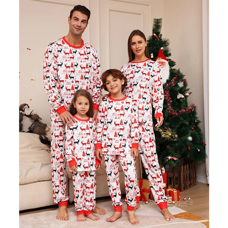 Cosy forest pattern pyjama set for kids and adults