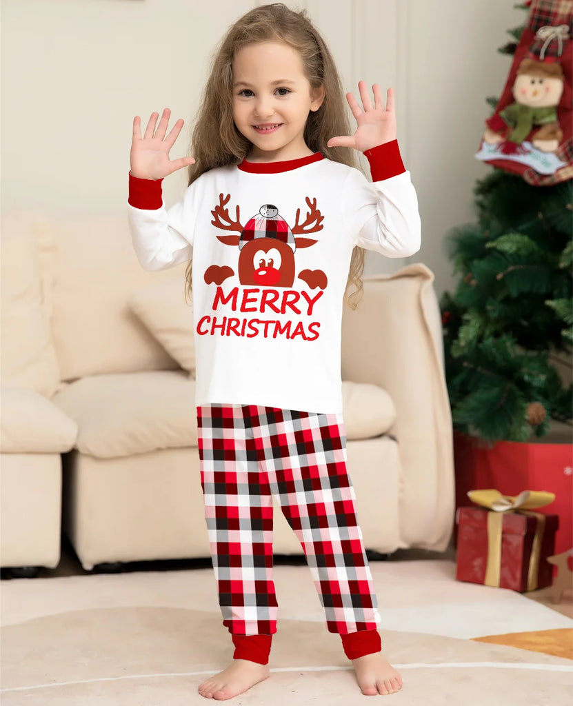 Family holiday pyjamas with cosy Rudolf design