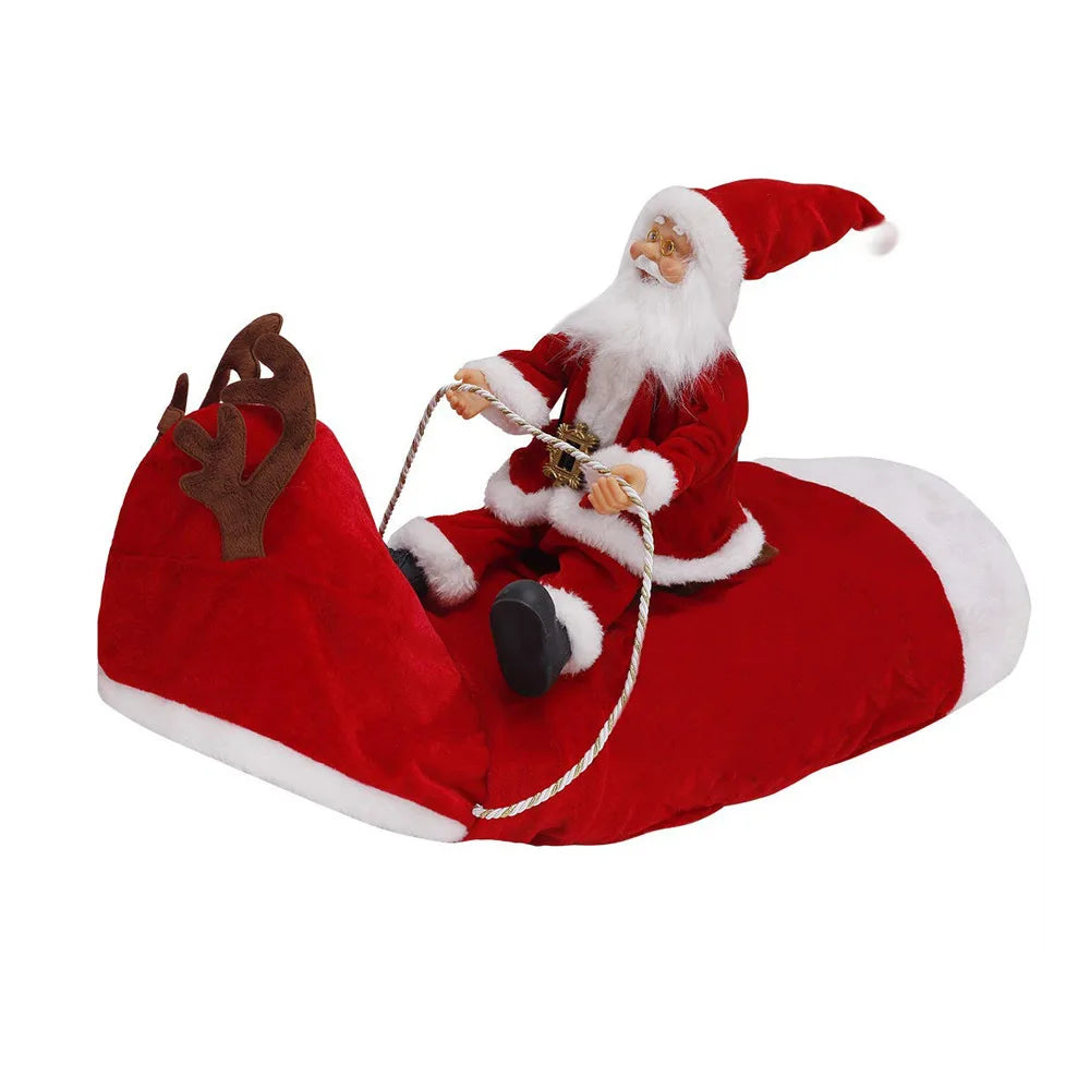 Adorable Dog Costume with Santa Riding for Christmas