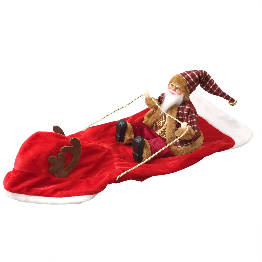 Jolly Santa Riding on Dog Costume for Festive Events