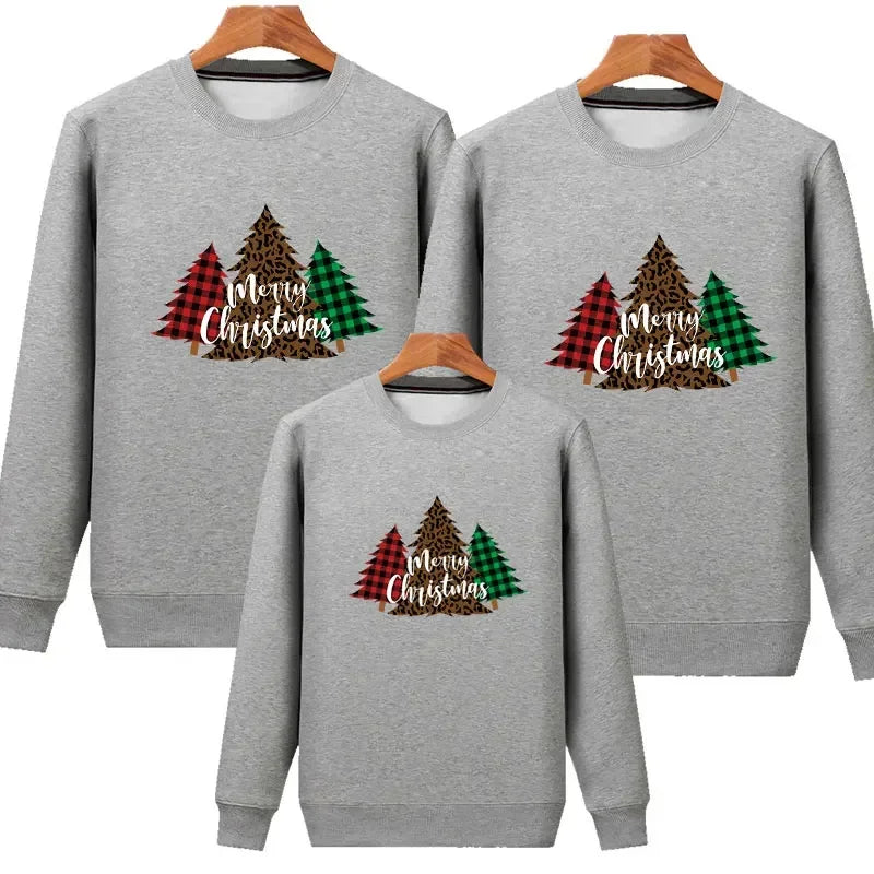 Plain Grey Christmas Tree Matching Christmas Jumper