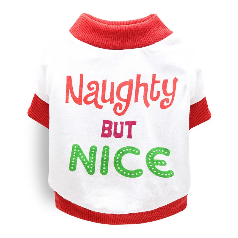 Dog Naughty But Nice Christmas T-Shirt
