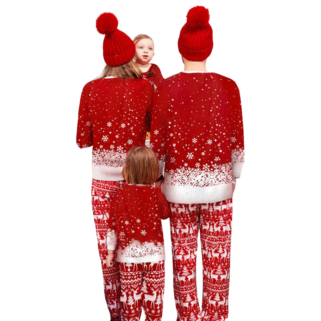 Snowmen Snowflake Matching Family Christmas Pyjamas