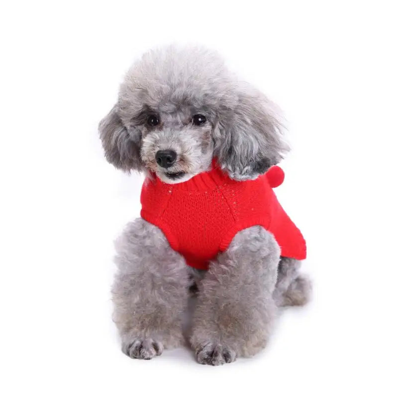 Dog Red Reindeer Christmas Jumper