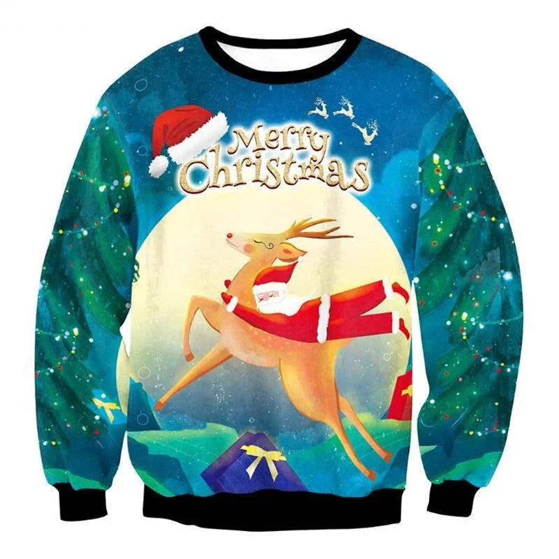 Holiday Reindeer Night Christmas Jumper