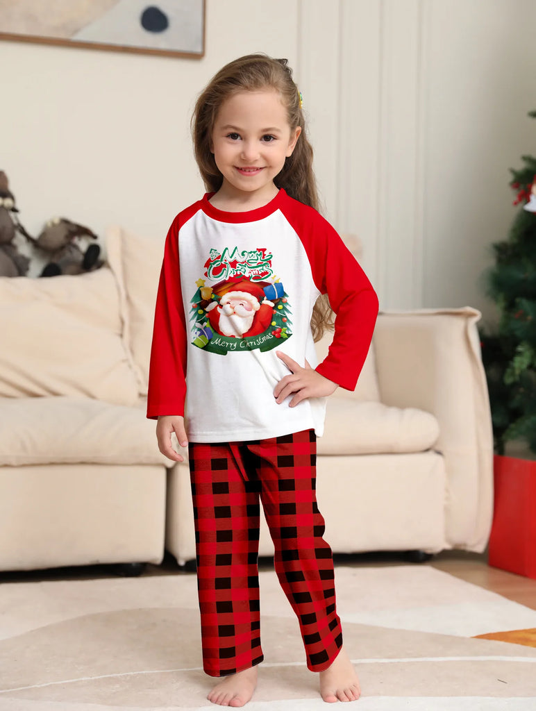 Playful red Santa pyjamas for holiday movie nights
