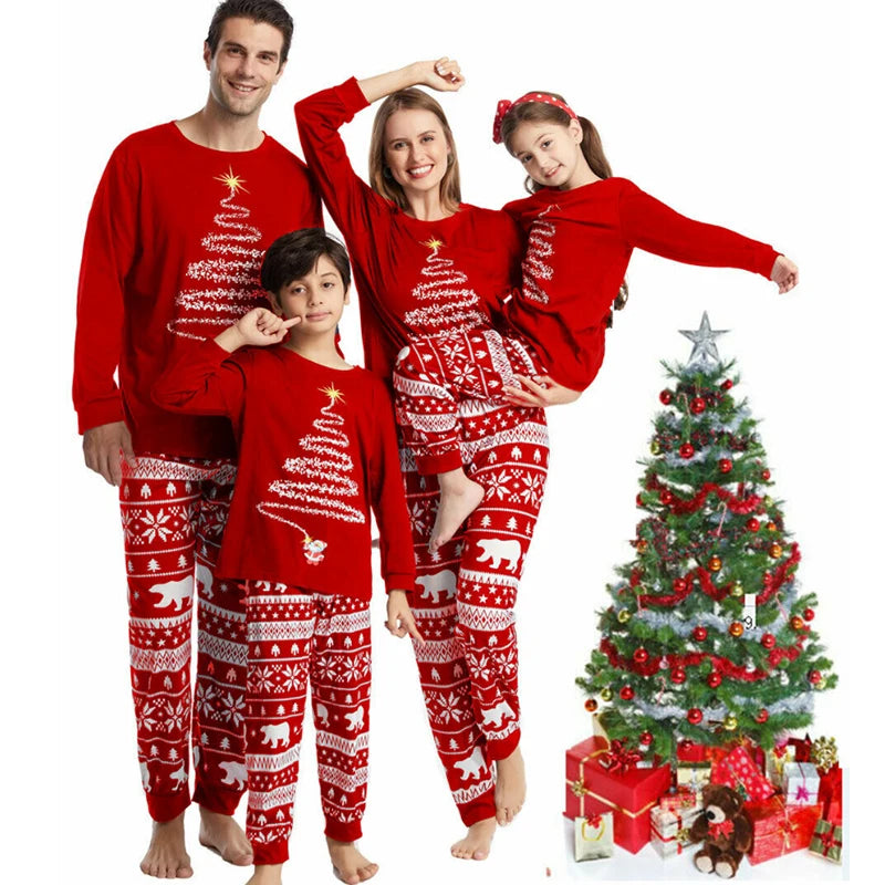 Festive Tree Matching Family Christmas Pyjamas