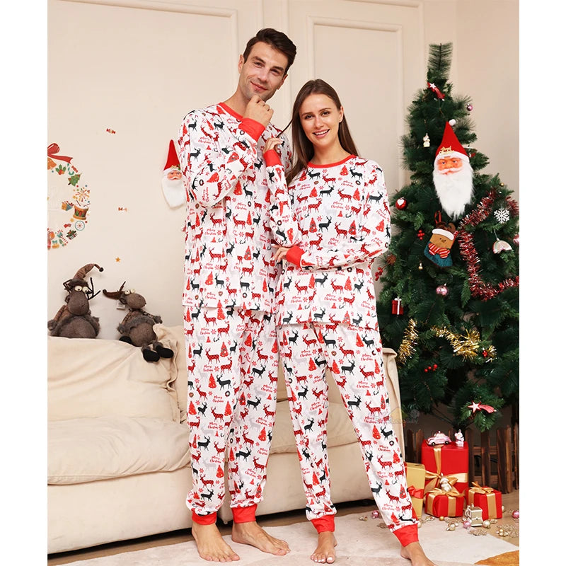 Festive woodland creature pyjamas for family fun